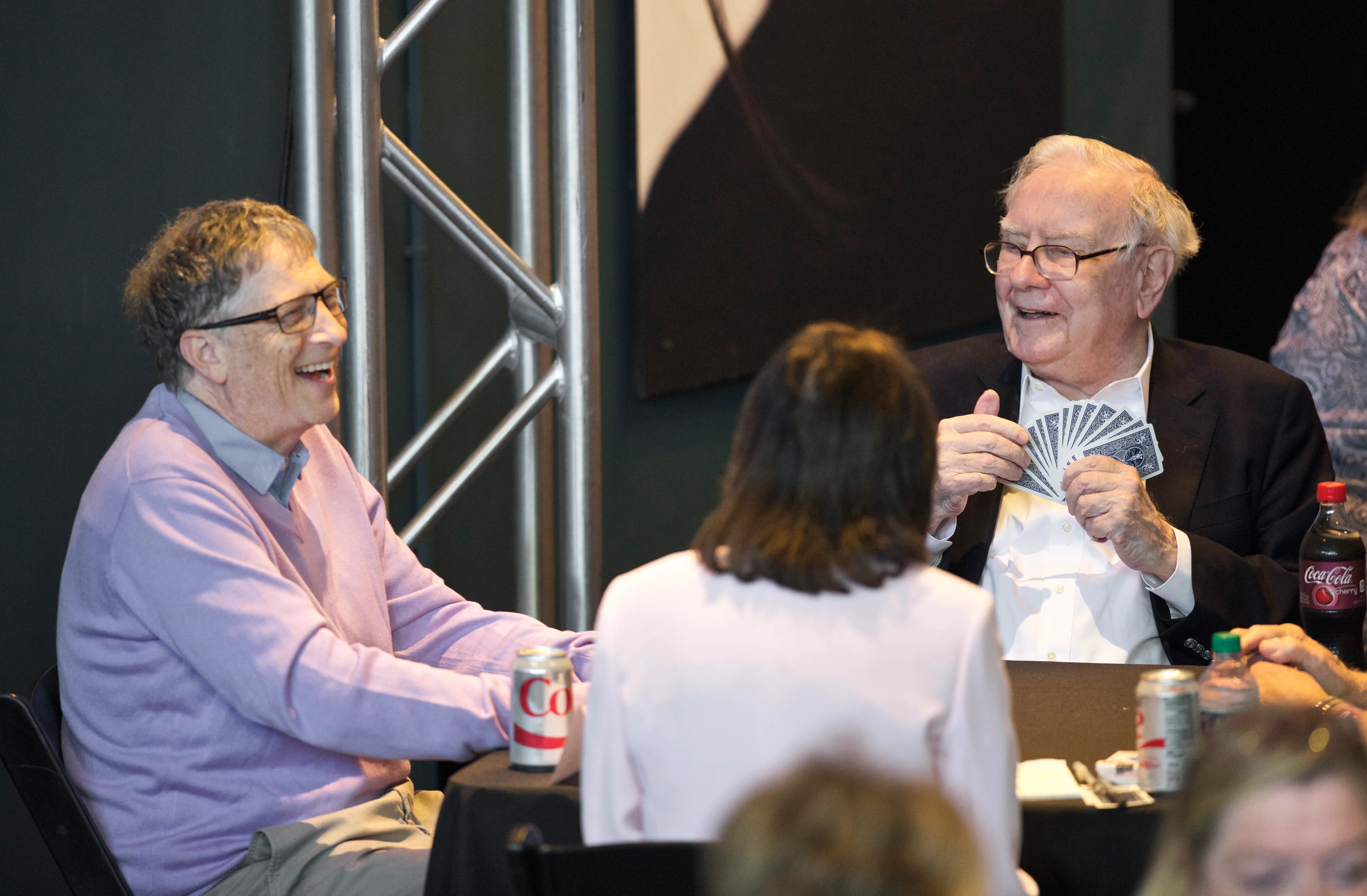 Bill Gates et Warren Buffett jouant au bridge